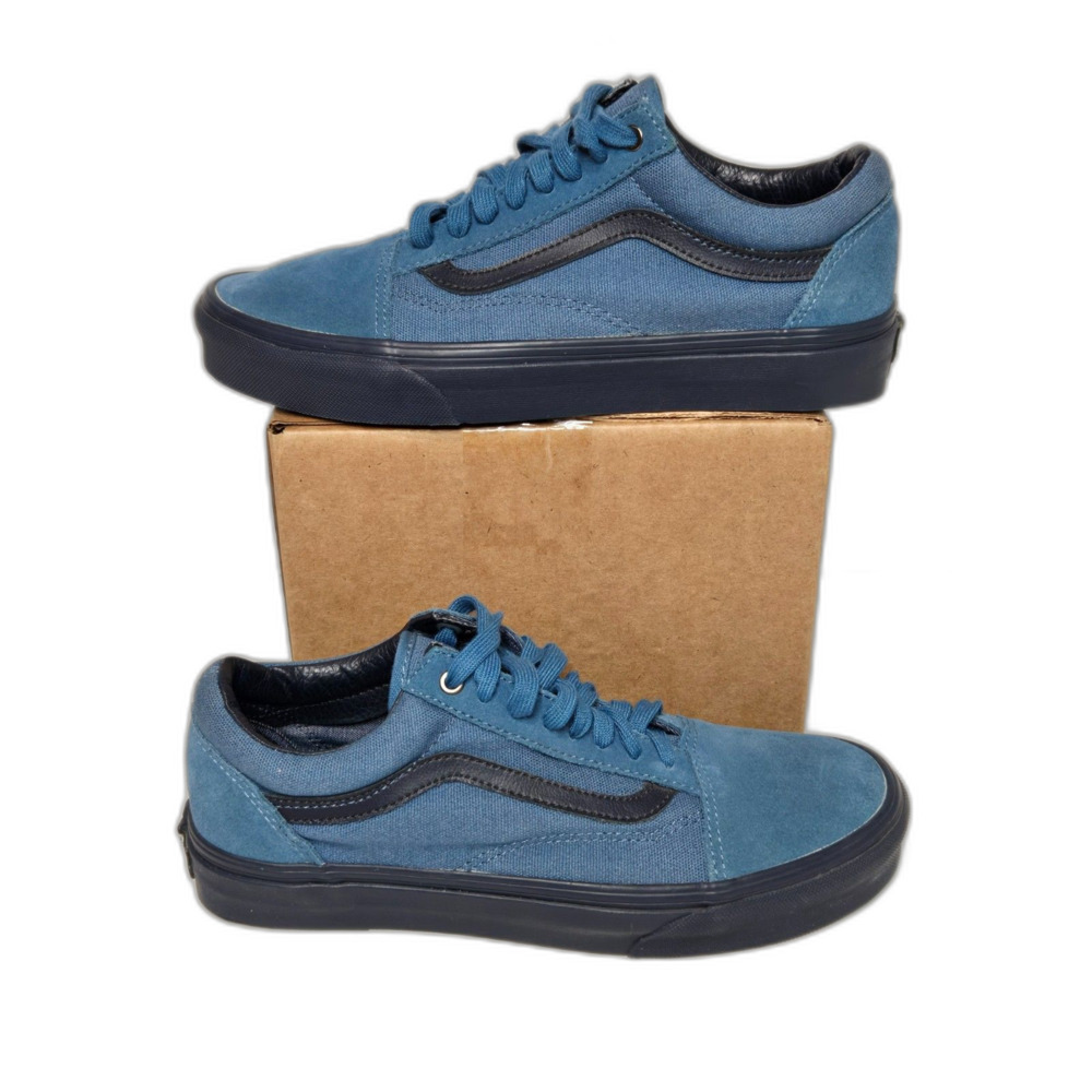 Vans Old Skool Canvas Sneakers | Men's Size 7.5 | Navy Blue Low Top Shoes